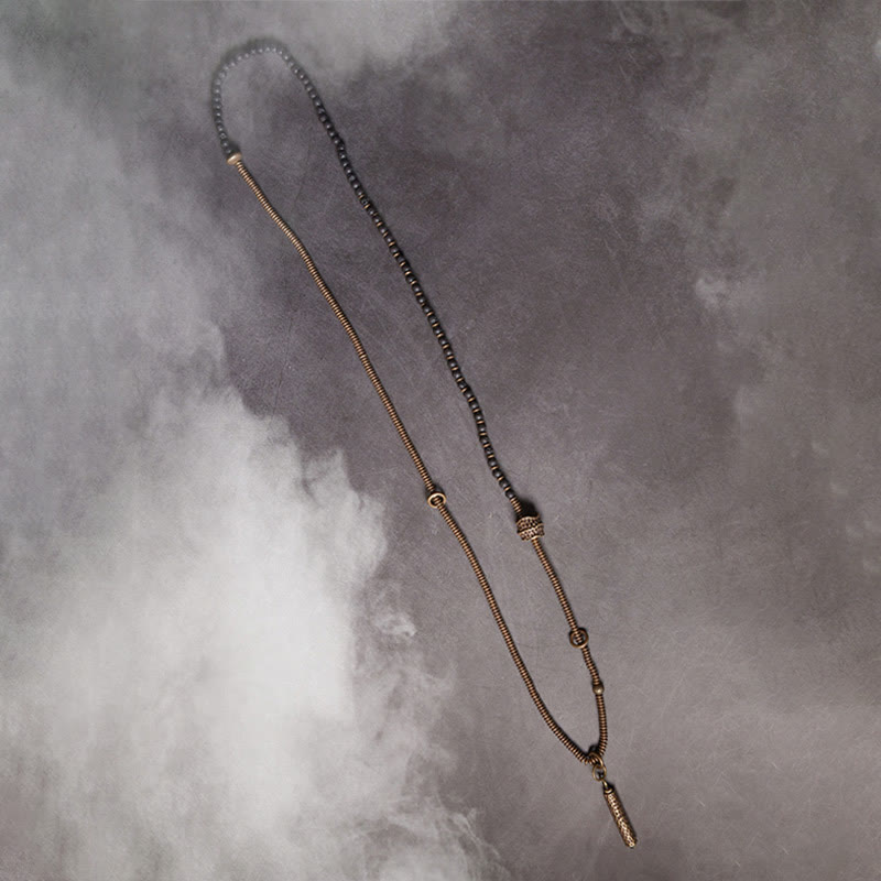 KarmaRipple's Vintage Lava Rock Bronze Balancing Multilayered Bracelet p8