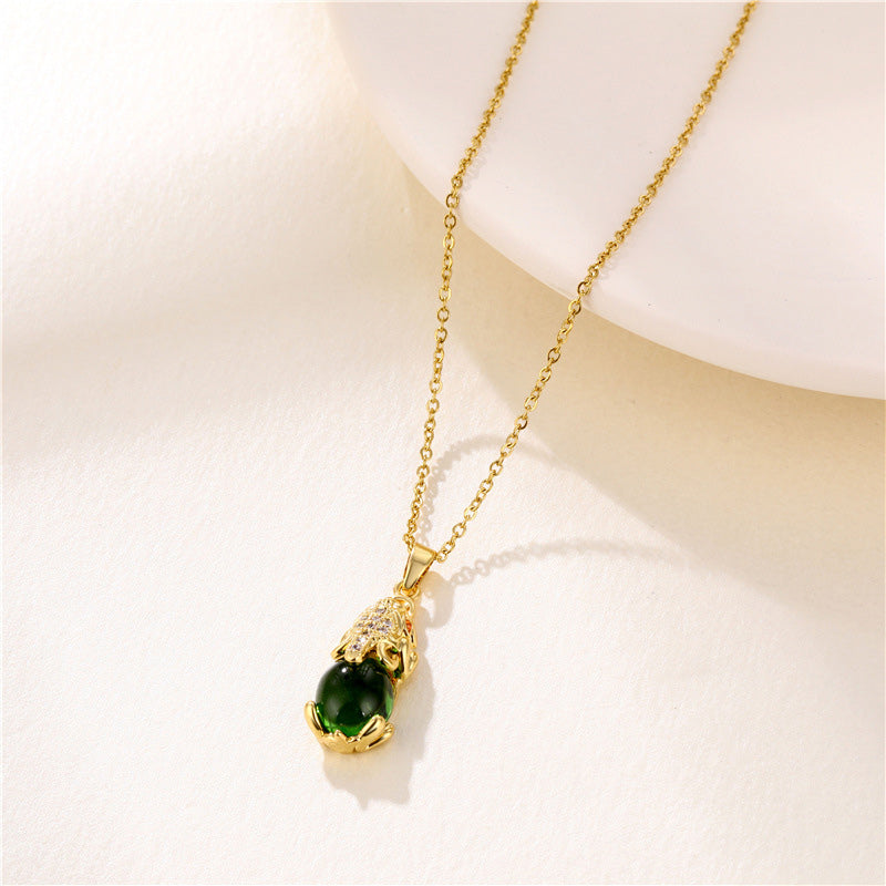 KarmaRipple's Authentic Garnet Pixiu Fortune Pendant p2