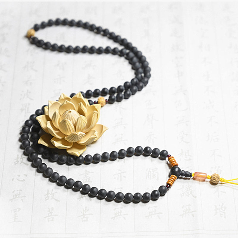 KarmaRipple's Tibetan Mala Cypress Bodhi Seed Red Agate Balancing Bracelet p3