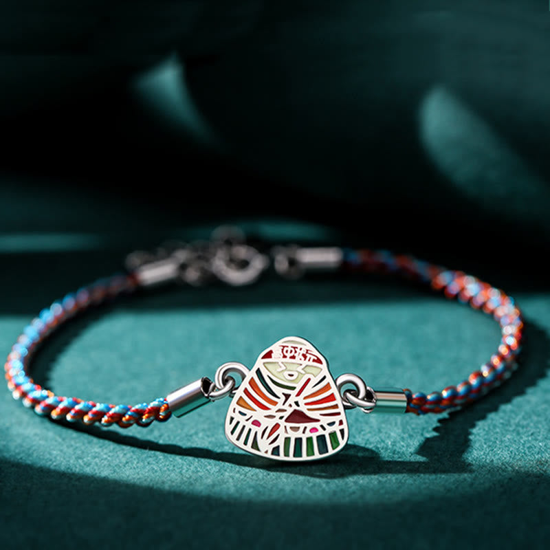 KarmaRipple's 925 Sterling Silver Zongzi Pattern Fortune Multicolored Handcrafted Bracelet p7