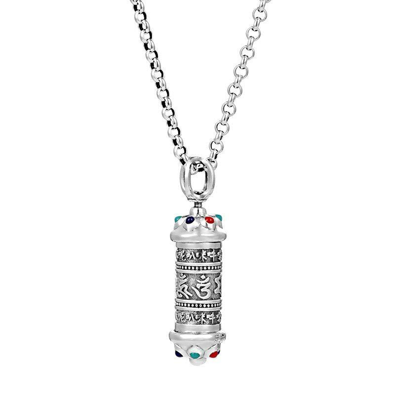 KarmaRipple's Tibetan Om Mani Padme Hum Focus Pendant Necklace p5