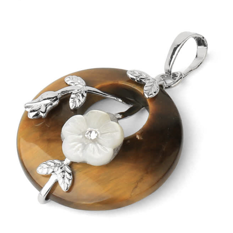 KarmaRipple's Various Gemstone Amethyst Green Aventurine Flower Balancing Pendant Necklace p45