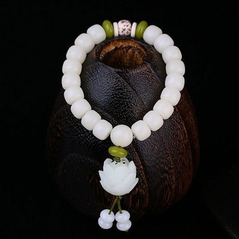 KarmaRipple's Lotus Authentic Ivory Bodhi Seed Fortune Bracelet p2